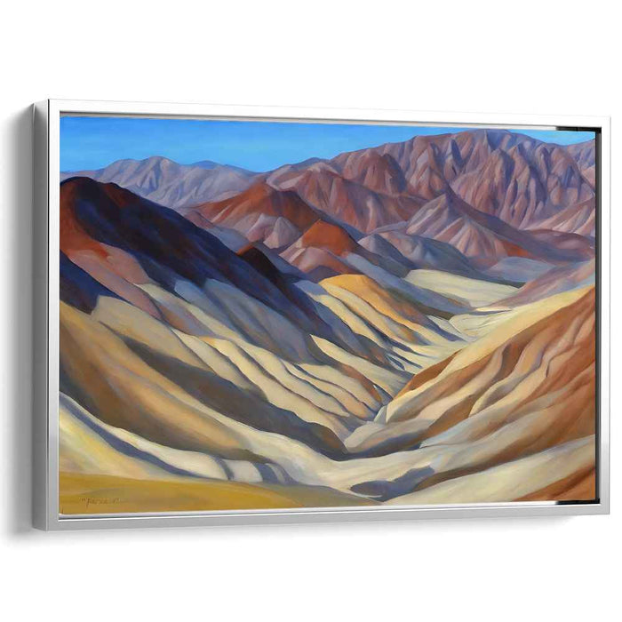 Serenity of the Rugged Terrain: Realistic Mountain Landscape Canvas Art