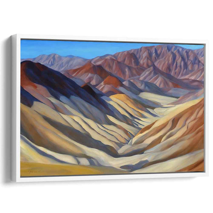 Serenity of the Rugged Terrain: Realistic Mountain Landscape Canvas Art