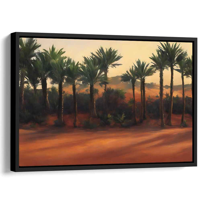 Twilight Serenity Whispers Among Palms: Tranquil Palm Trees at Sunset