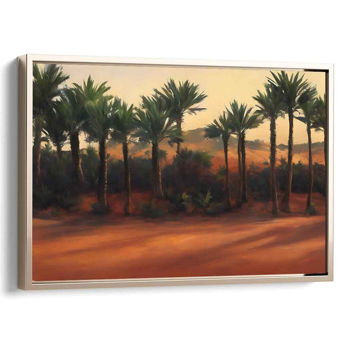 Twilight Serenity Whispers Among Palms: Tranquil Palm Trees at Sunset