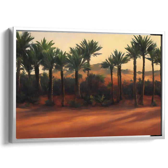 Twilight Serenity Whispers Among Palms: Tranquil Palm Trees at Sunset