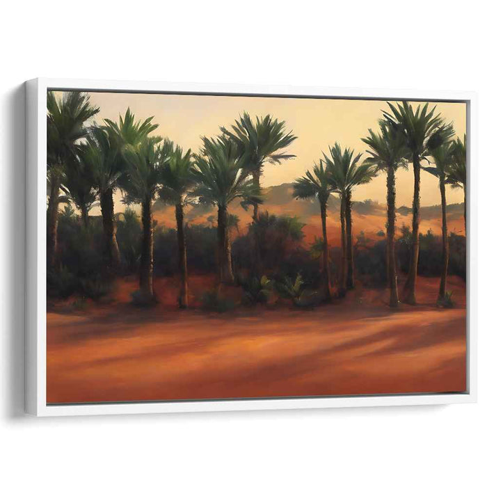 Twilight Serenity Whispers Among Palms: Tranquil Palm Trees at Sunset