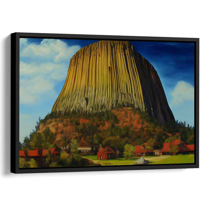 Rustic Horizon Drama: Dramatic Landscape Canvas Art with Rustic Charm