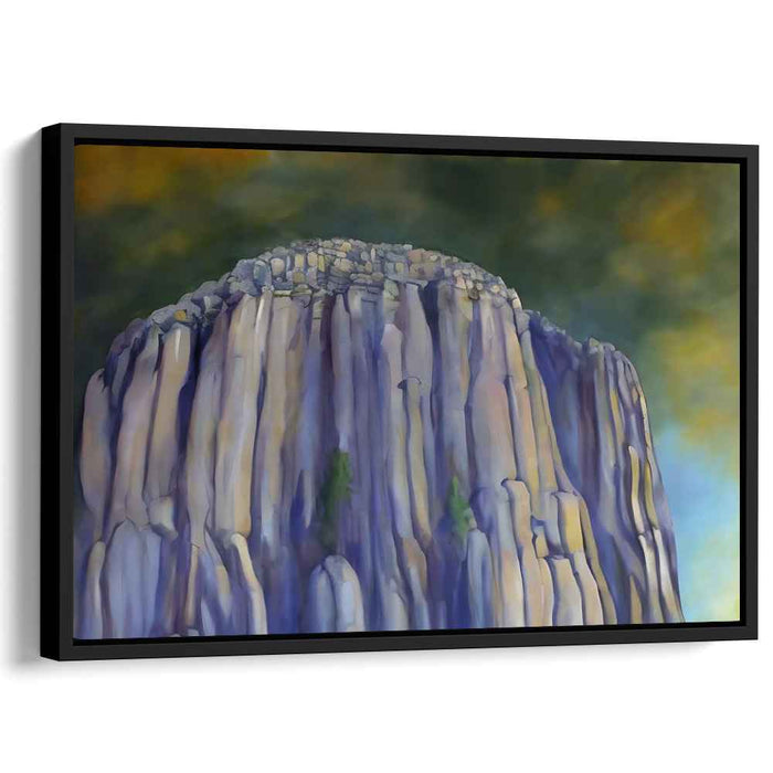 Echoes Of Twilight Heights: Dramatic Cliffside Canvas Art Print