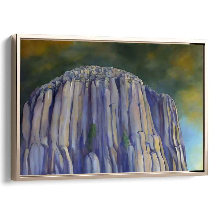 Echoes Of Twilight Heights: Dramatic Cliffside Canvas Art Print