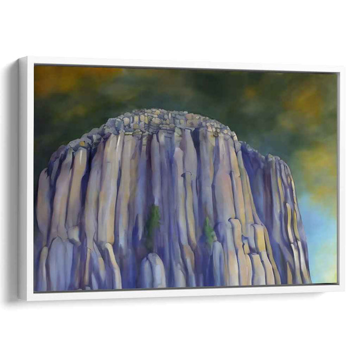 Echoes Of Twilight Heights: Dramatic Cliffside Canvas Art Print