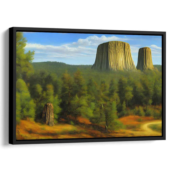 Whispers Amongst Tall Trees: Serene Forest Landscape Canvas Art Print