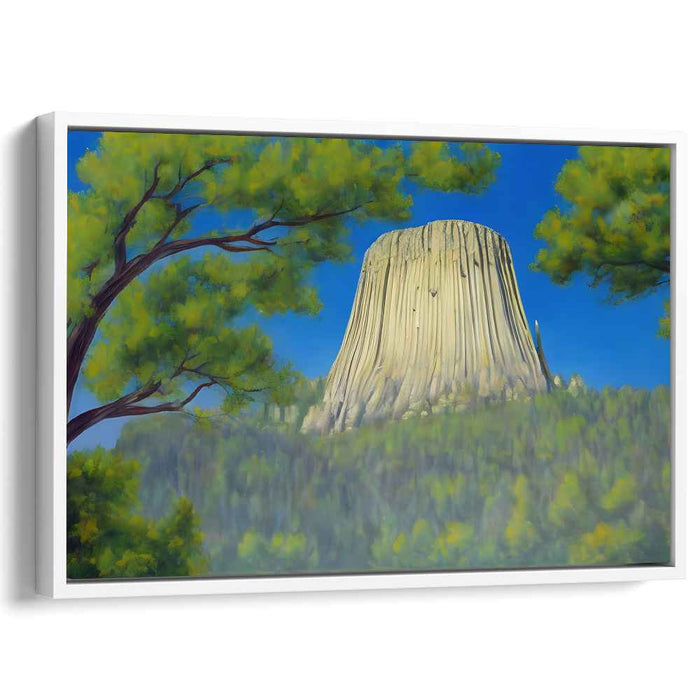 Twilight Whispering Shadows: Realistic Landscape of Devils Tower