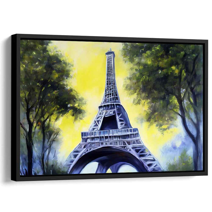 Sunny Day in Paris: Vibrant Eiffel Tower Canvas Art Print