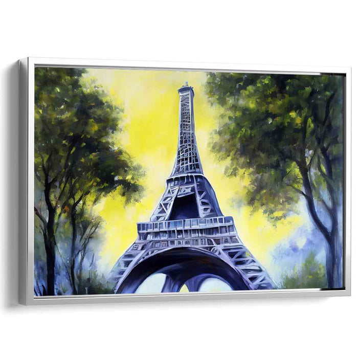 Sunny Day in Paris: Vibrant Eiffel Tower Canvas Art Print