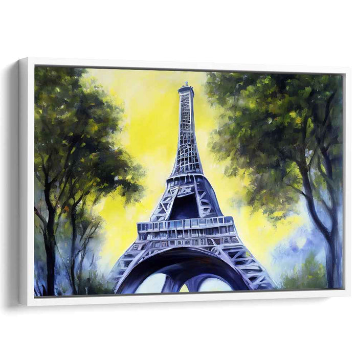 Sunny Day in Paris: Vibrant Eiffel Tower Canvas Art Print