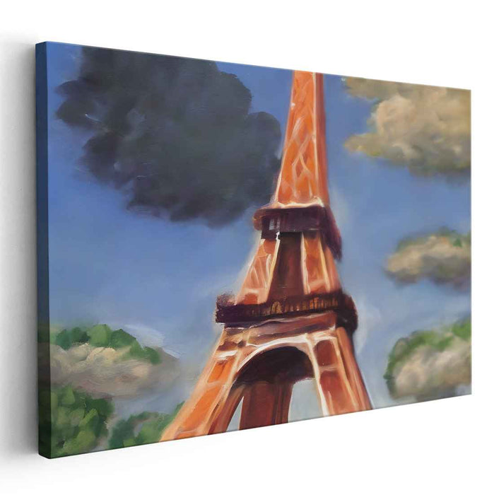Surreal Paris: Dreamy Eiffel Tower Canvas Art Print