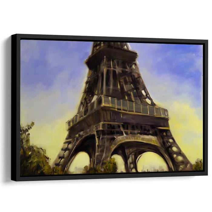 Rainbow Boulevard Awakening: Impressionist Parisian Landscape Canvas Art Print