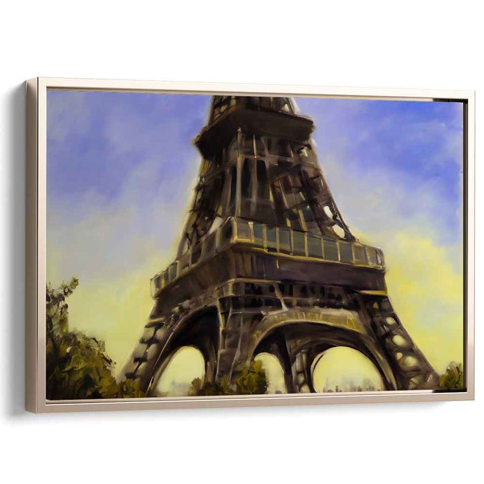 Rainbow Boulevard Awakening: Impressionist Parisian Landscape Canvas Art Print