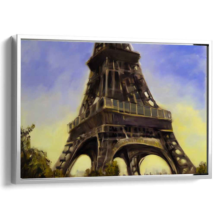Rainbow Boulevard Awakening: Impressionist Parisian Landscape Canvas Art Print