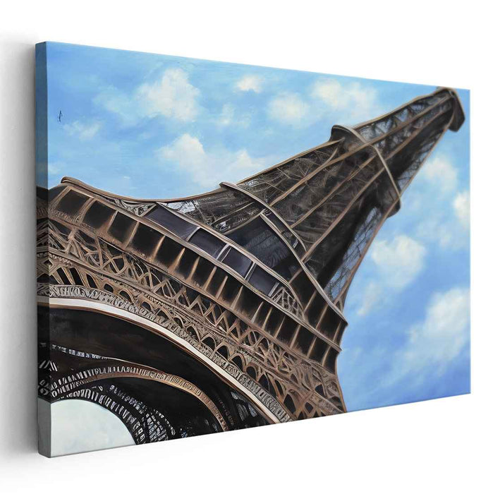 Elevated Elegance: Realistic Eiffel Tower Canvas Art Print