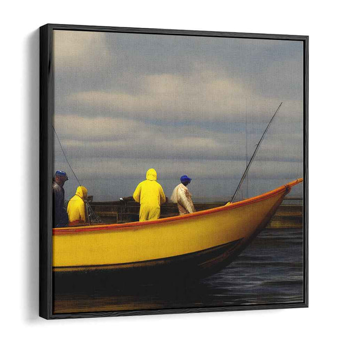 Tide-Touched Captains: Realistic Maritime Fishermen Canvas Art Print