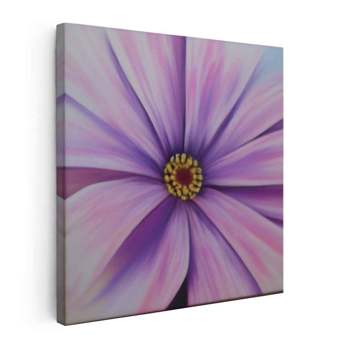 Aroma Whispers: Lavender Daisy Close-Up Canvas Art Print