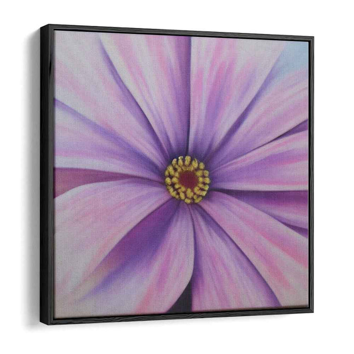 Aroma Whispers: Lavender Daisy Close-Up Canvas Art Print