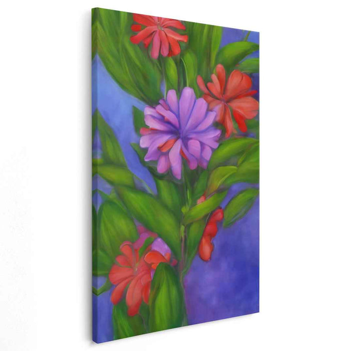Floral Symphony Mirage: Vivid Floral Canvas Art Print