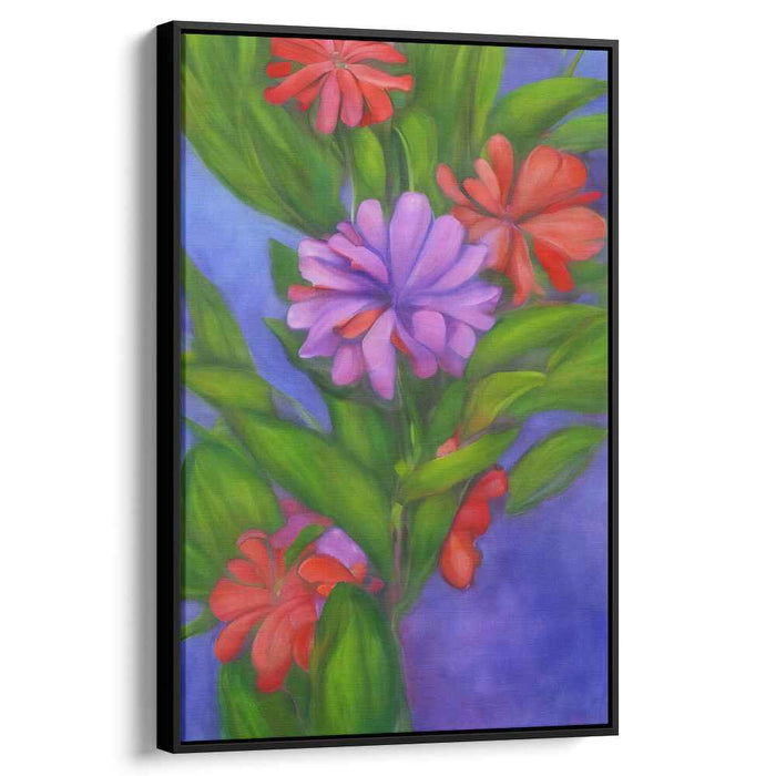 Floral Symphony Mirage: Vivid Floral Canvas Art Print