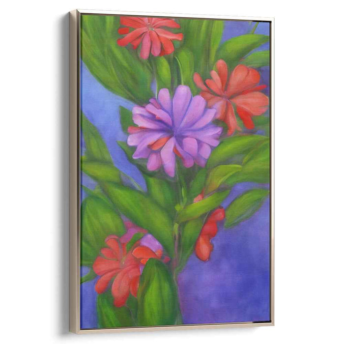 Floral Symphony Mirage: Vivid Floral Canvas Art Print