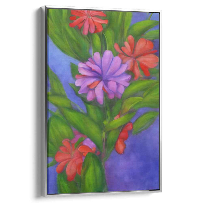 Floral Symphony Mirage: Vivid Floral Canvas Art Print