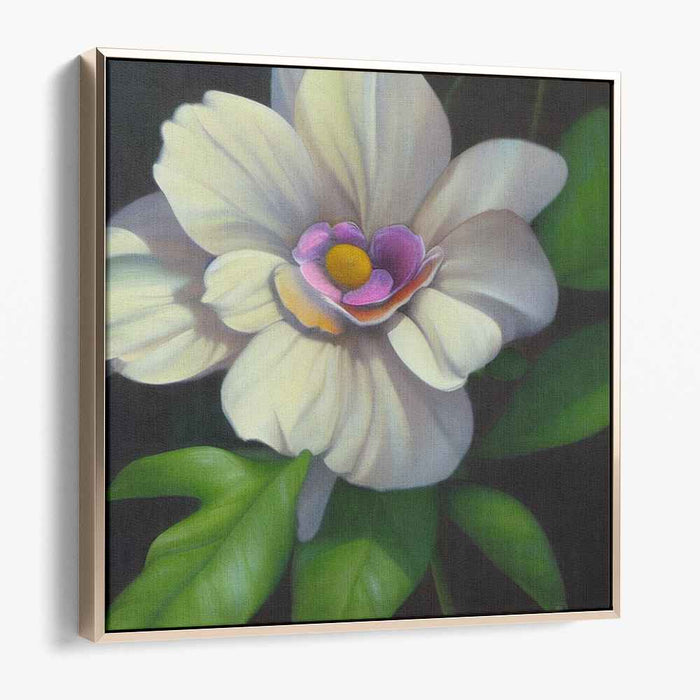 Elegant Magnolia: Realistic Floral Canvas Art Print