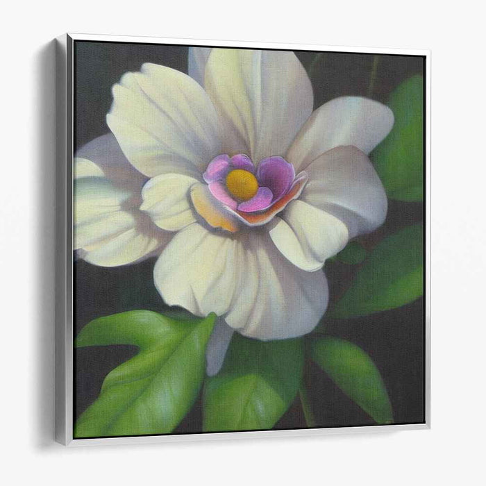 Elegant Magnolia: Realistic Floral Canvas Art Print