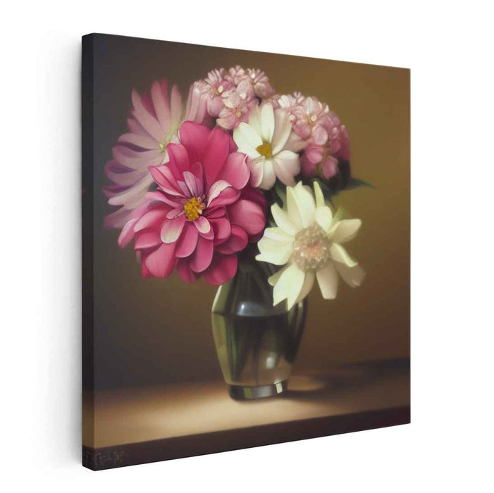 Blossom Whispers Beyond Time: Timeless Floral Elegance Canvas Art Print