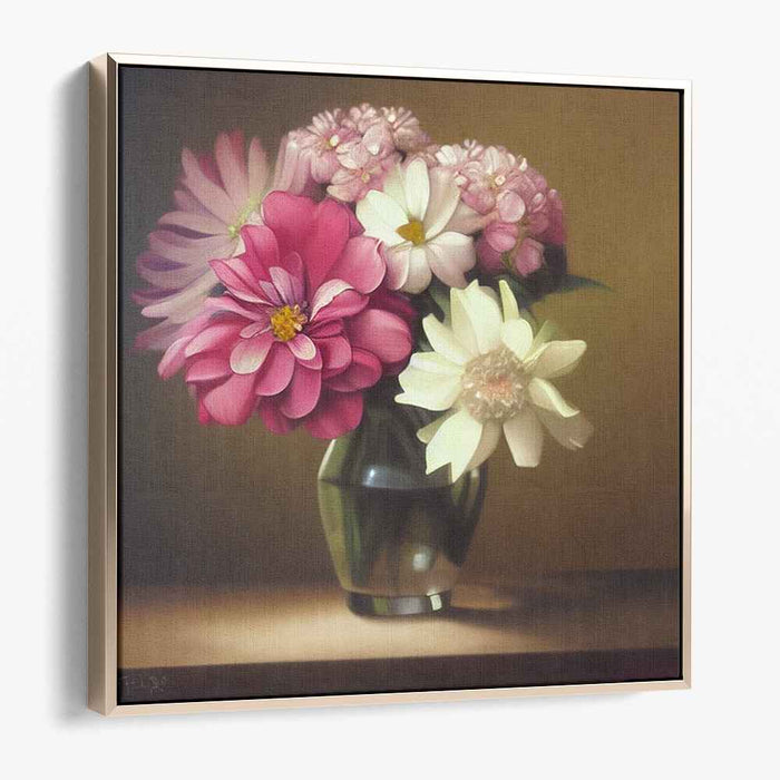 Blossom Whispers Beyond Time: Timeless Floral Elegance Canvas Art Print