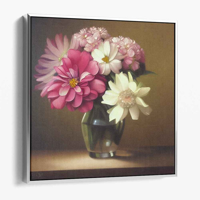 Blossom Whispers Beyond Time: Timeless Floral Elegance Canvas Art Print