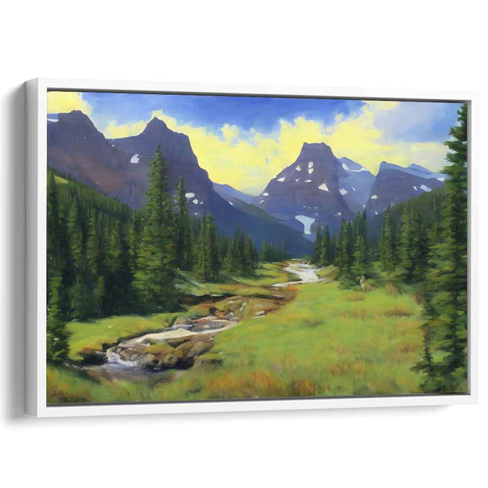 Whispers Of Nature's Elegance: Lush Landscape and Serene Streams Canvas Art