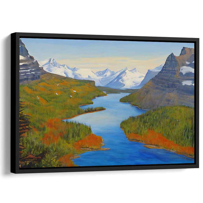Tranquil Horizon Whisper: Serene Landscape Canvas Art Print