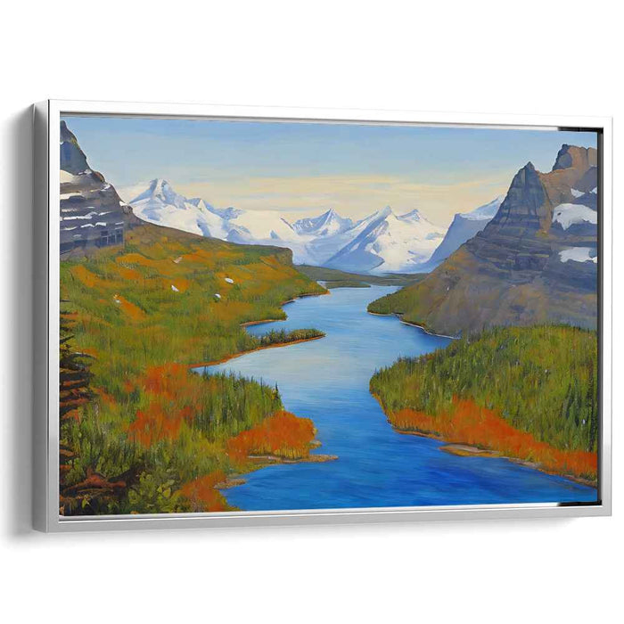Tranquil Horizon Whisper: Serene Landscape Canvas Art Print