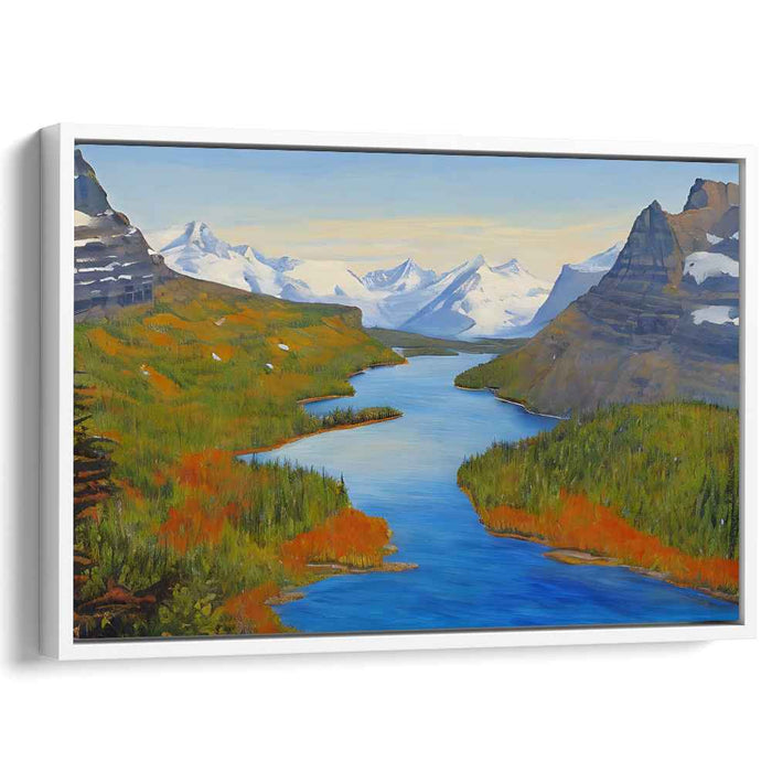 Tranquil Horizon Whisper: Serene Landscape Canvas Art Print
