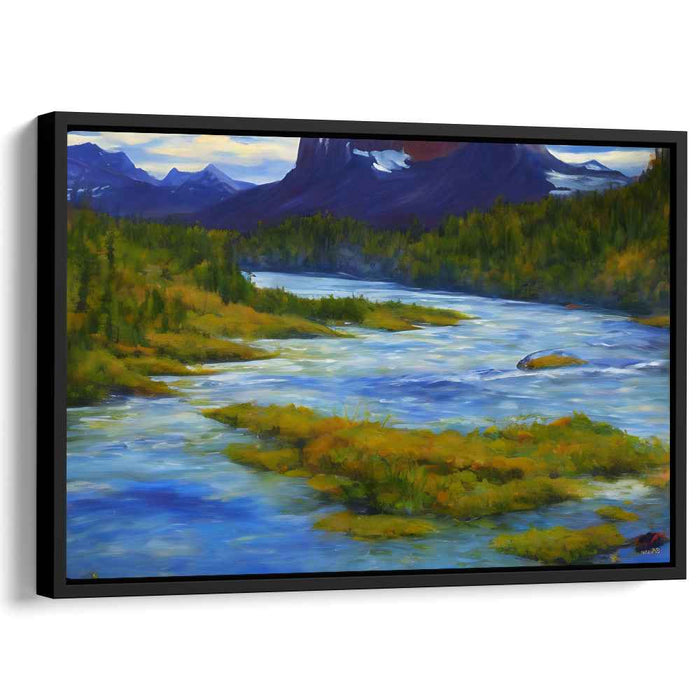 Zenith Peak Sanctuary: Serene Mountain Landscape Canvas Art Print