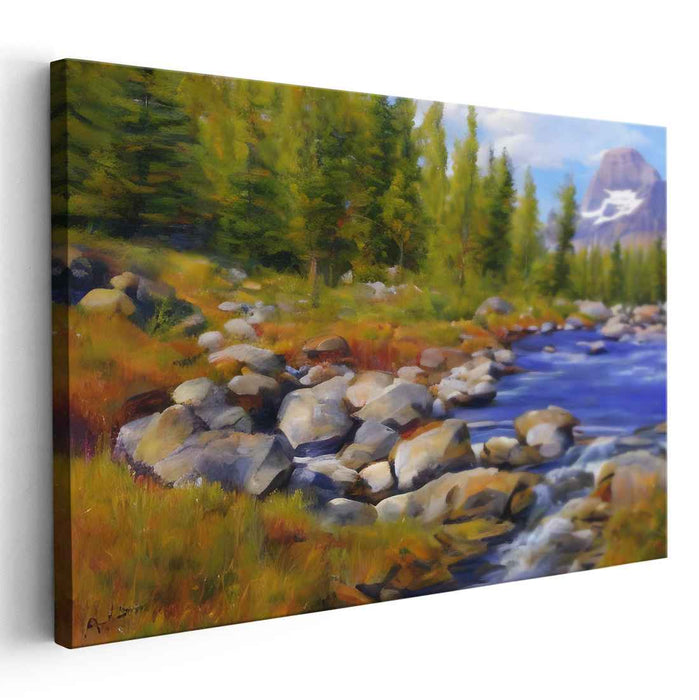 Verdant Eden Awaits: Lush Landscape Oil Painting