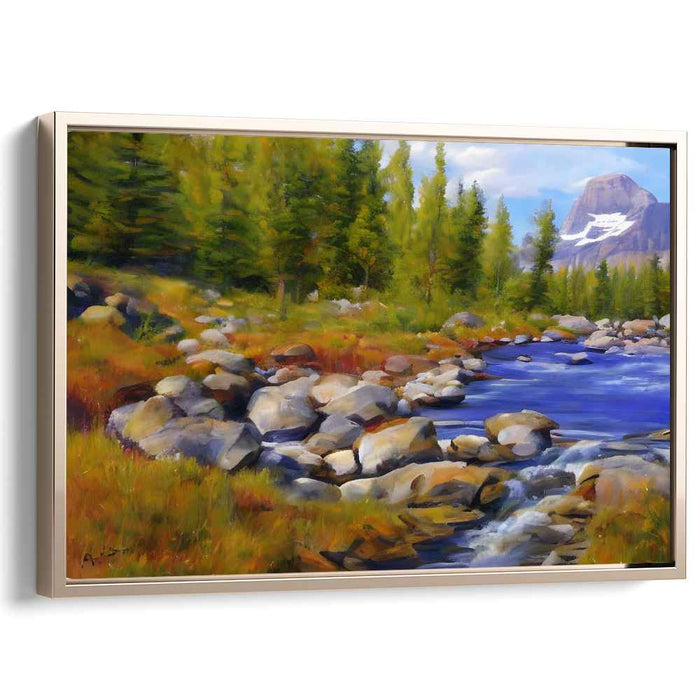 Verdant Eden Awaits: Lush Landscape Oil Painting