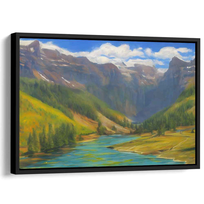 Tranquil Echoes in Canvas Melodies: Serene Landscape Canvas Art Print