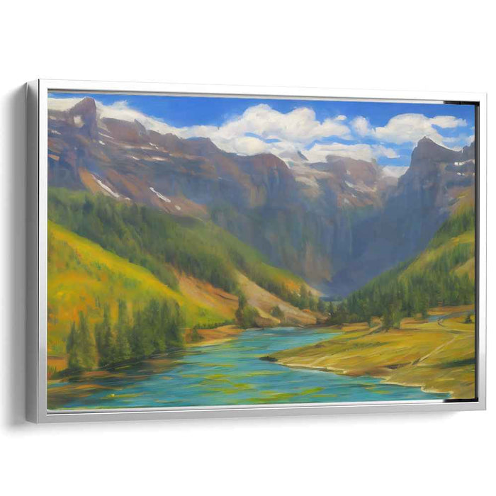 Tranquil Echoes in Canvas Melodies: Serene Landscape Canvas Art Print