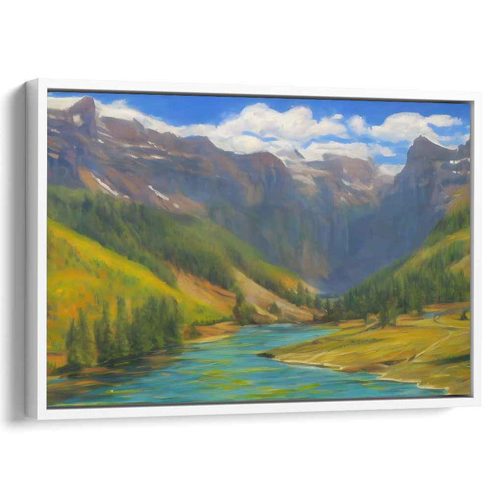 Tranquil Echoes in Canvas Melodies: Serene Landscape Canvas Art Print