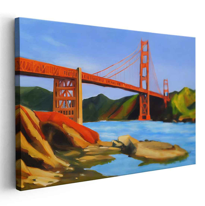 Ethereal Harmony Haven: Vibrant Landscape Canvas Art Print