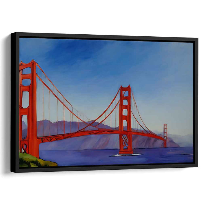 Portal of Colors Bridge: Golden Gate Bridge in Vivid Colors Canvas Art Print