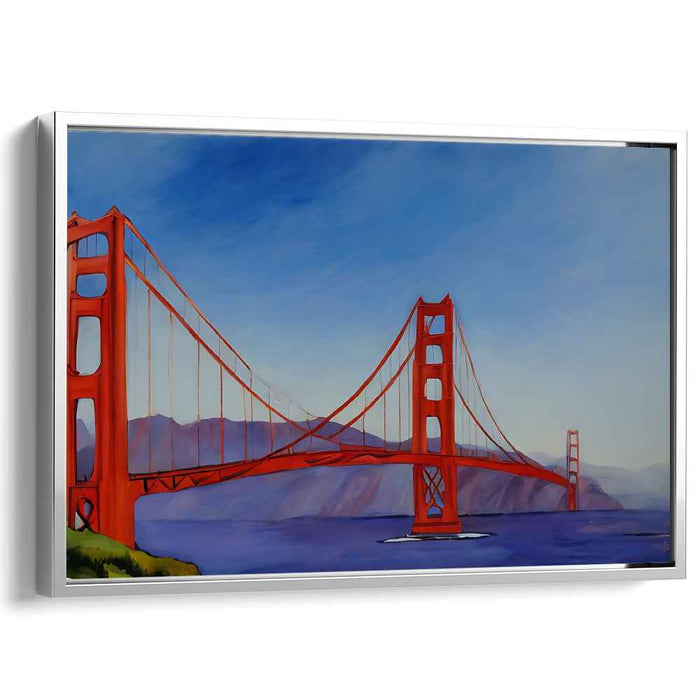 Portal of Colors Bridge: Golden Gate Bridge in Vivid Colors Canvas Art Print