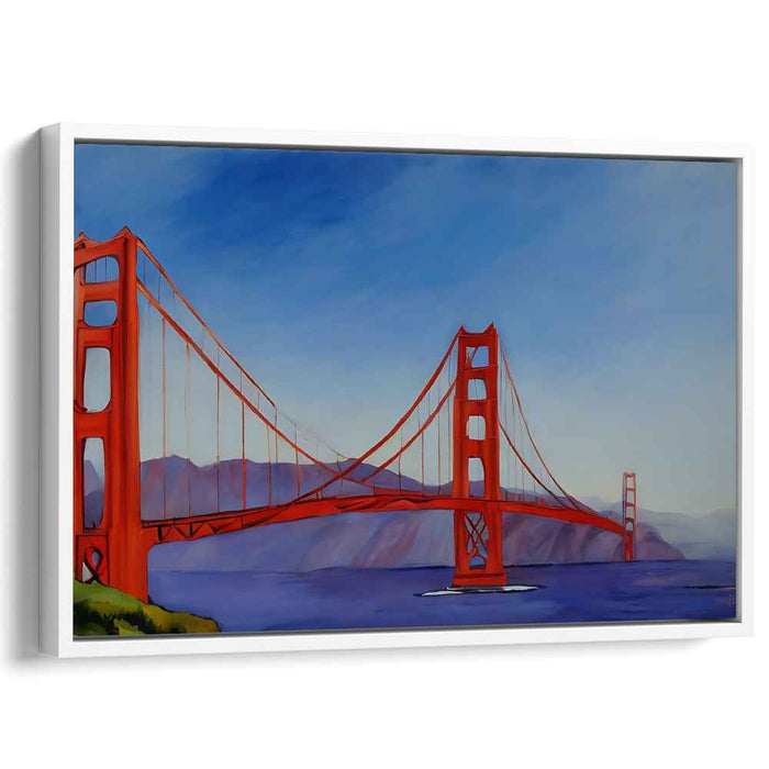 Portal of Colors Bridge: Golden Gate Bridge in Vivid Colors Canvas Art Print
