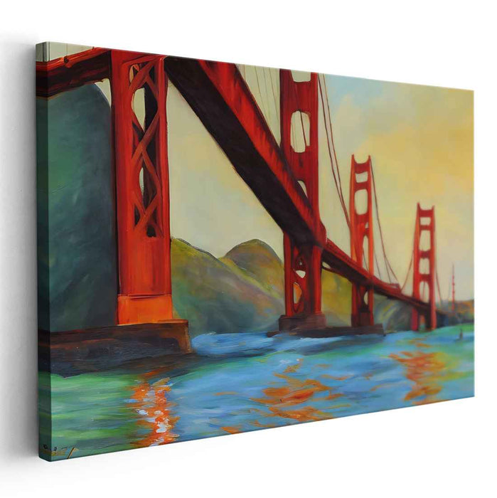 Neon Pulse Streets: Vibrant Cityscape Canvas Art Print