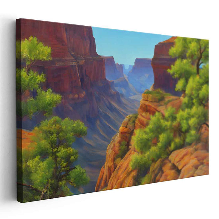 Red Rock Recess: Realistic Landscape with Red Rock Formations