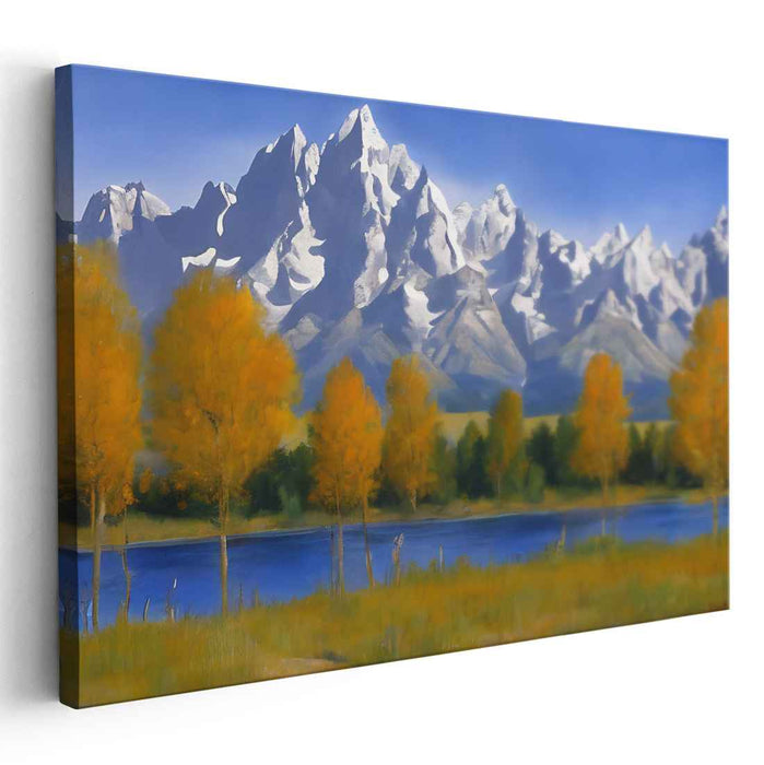 Tranquil Melodies Whisper: Serene Landscape Canvas Art
