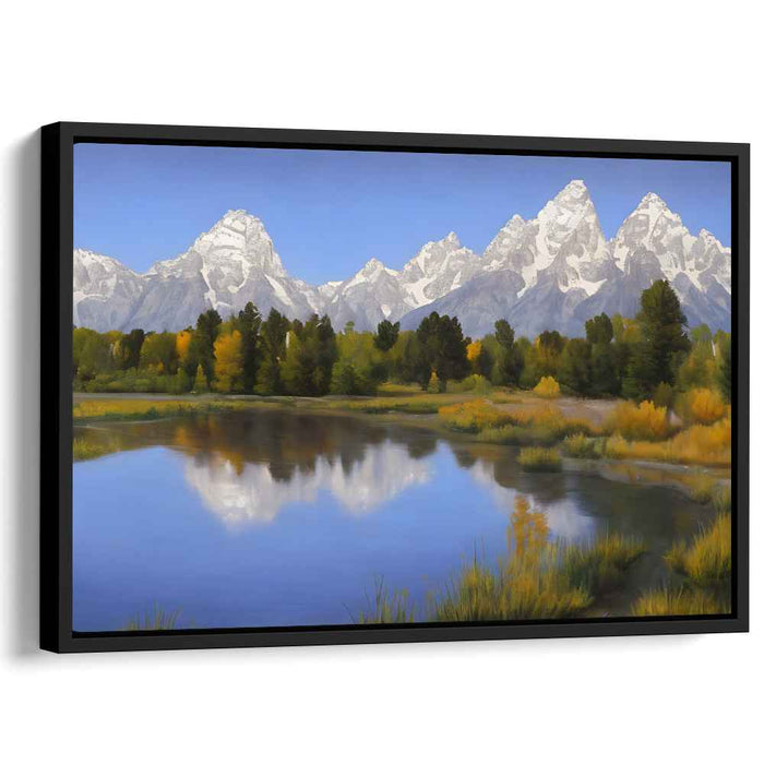 Zen Peak Vista: Serene Mountain Landscape Canvas Art Print